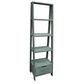 Santa Fe Rustic Vertical Ladder Bookcase in Vintage Turquoise, , large