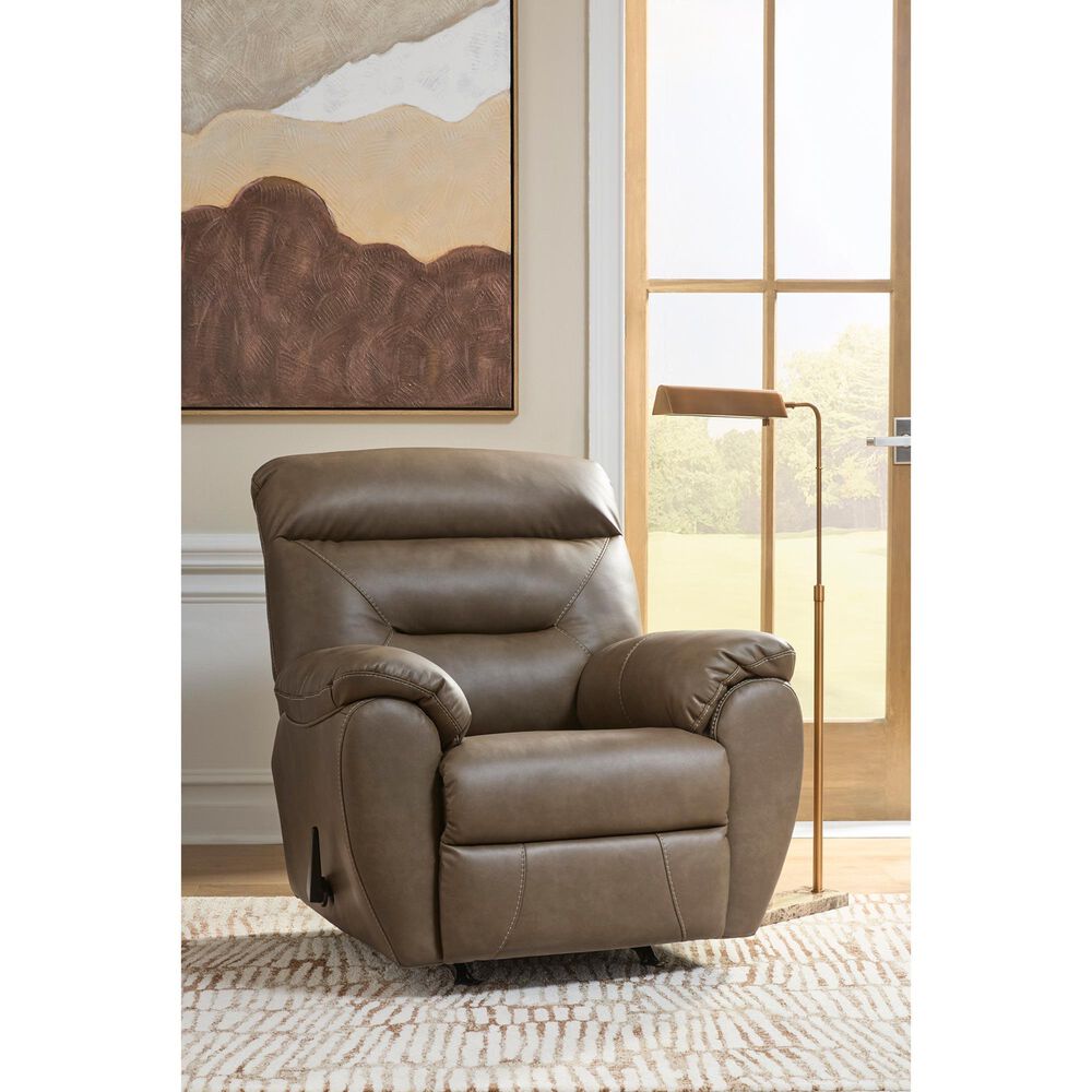 Ashley Elksworth Manual Rocker Recliner in Biscotti, , large