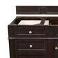 James Martin Vanities Brittany 60" Single Bathroom Vanity in Burnished Mahogany with 3 cm Carrara White Marble Top and Rectangle Sink, , large
