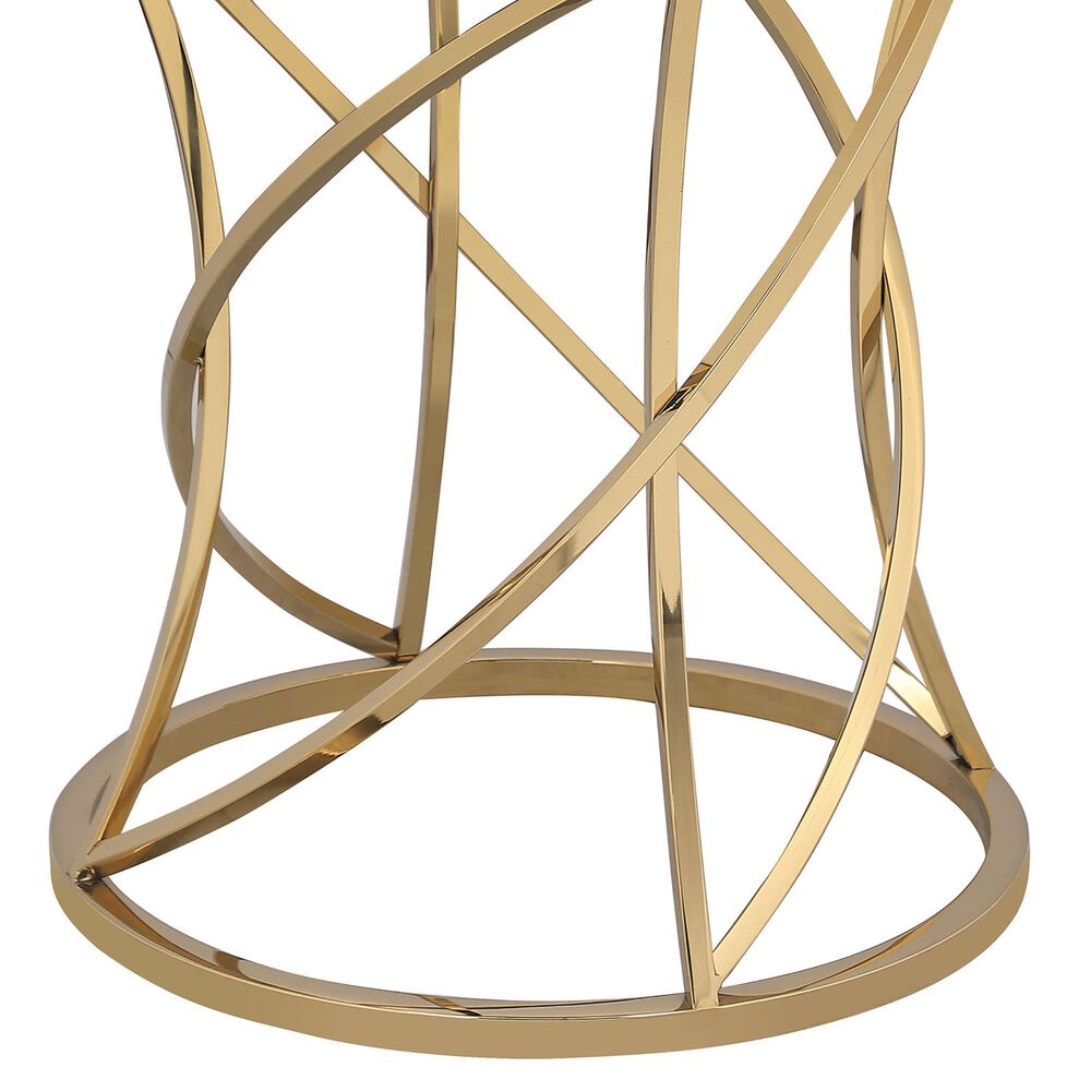 Pacific Landing Elise Round End Table in Silver and Gold, , large
