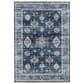 Central Oriental Rugease Velveteen Raquel Navy and Light Blue 7"6" x 9"6" Area Rug, , large