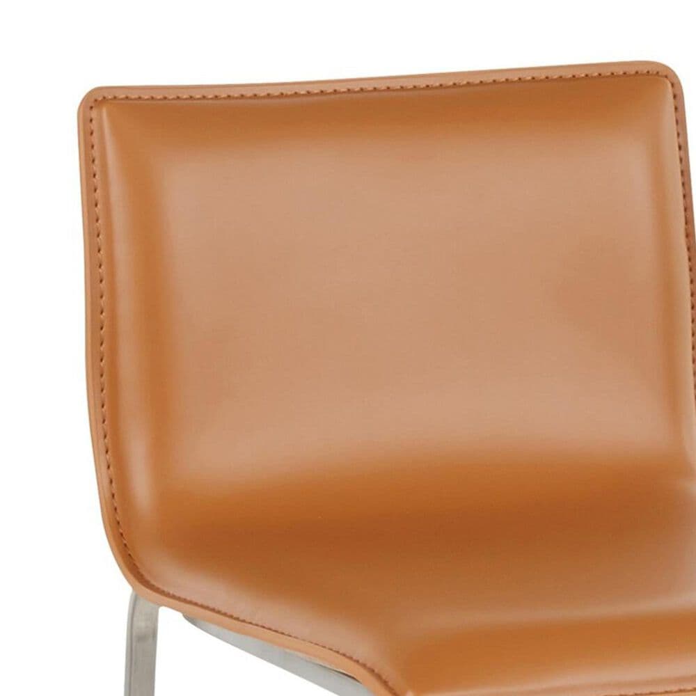 Lumisource Mara Counter Stool with Camel Cushion in Stainless Steel &#40;Set of 2&#41;, , large