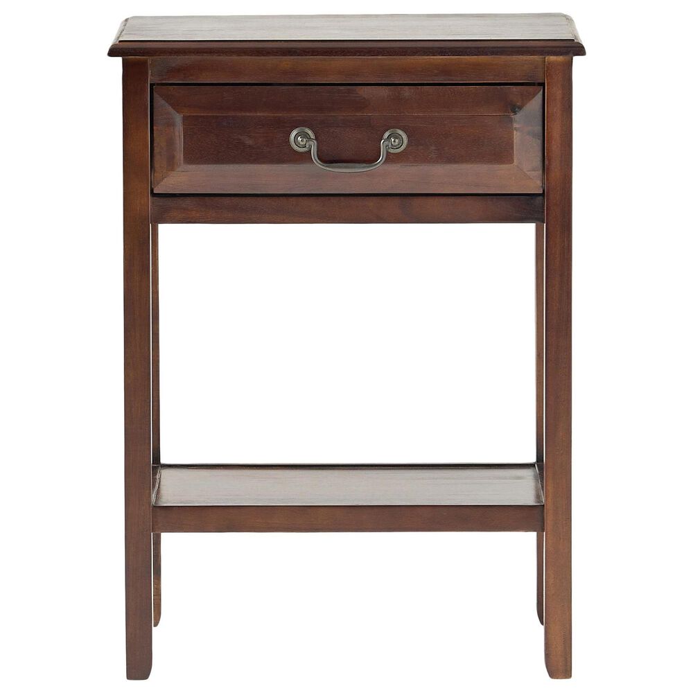 Noble House Banks Accent Table in Brown Mahogany, , large
