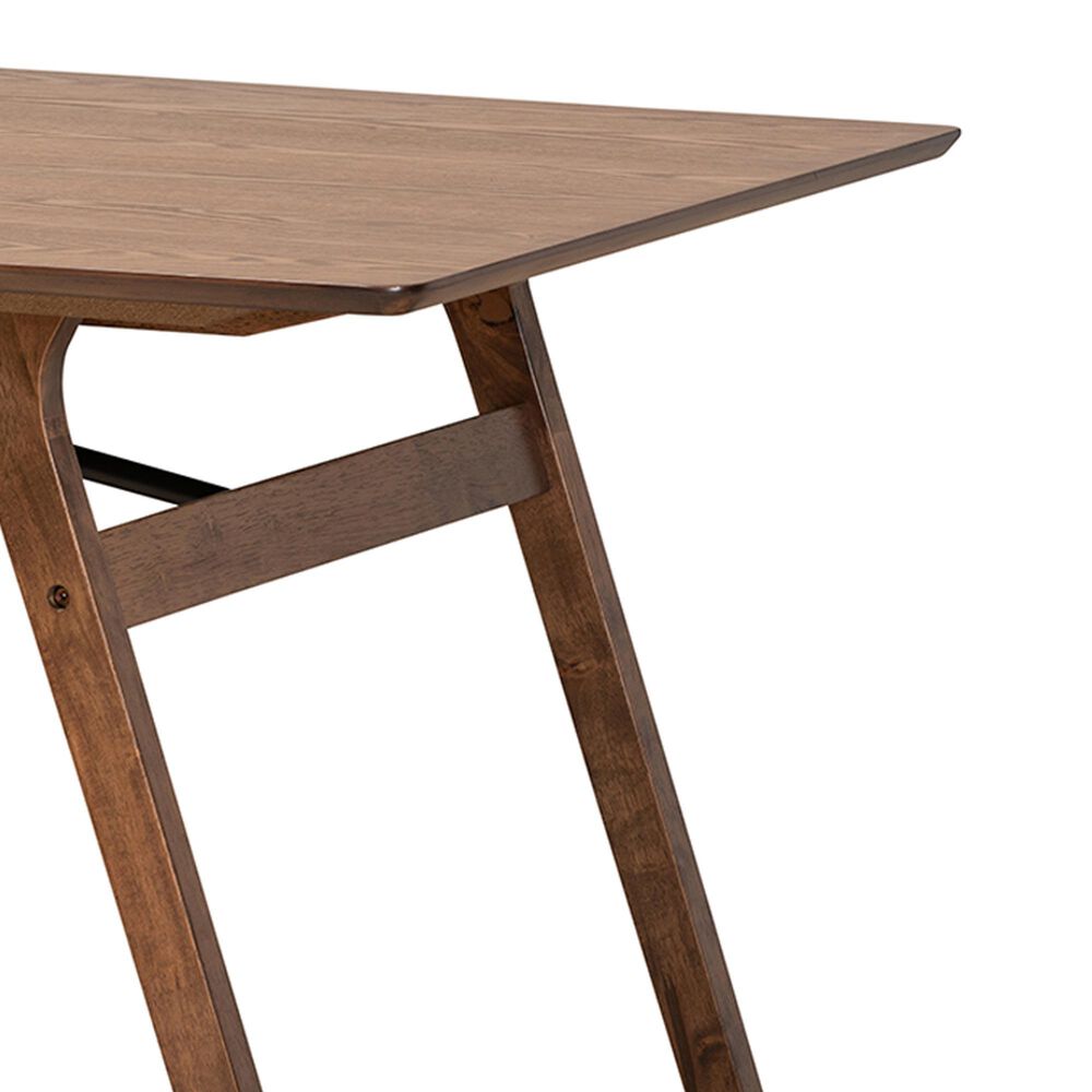Baxton Studio Saxton Dining Table in Walnut Brown - Table Only, , large