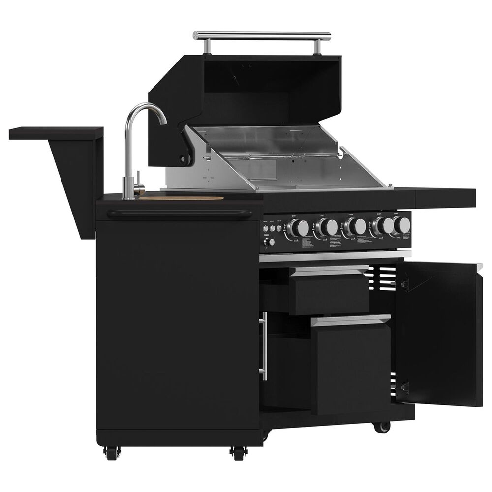 Forno All'Aperto 2-Piece Outdoor Kitchen Grill Set with Bar and Beverage Center in Black, , large