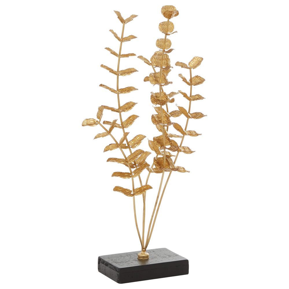 CosmoLiving by Cosmopolitan 10" x 21" Contemporary Metal Sculpture in Gold, , large