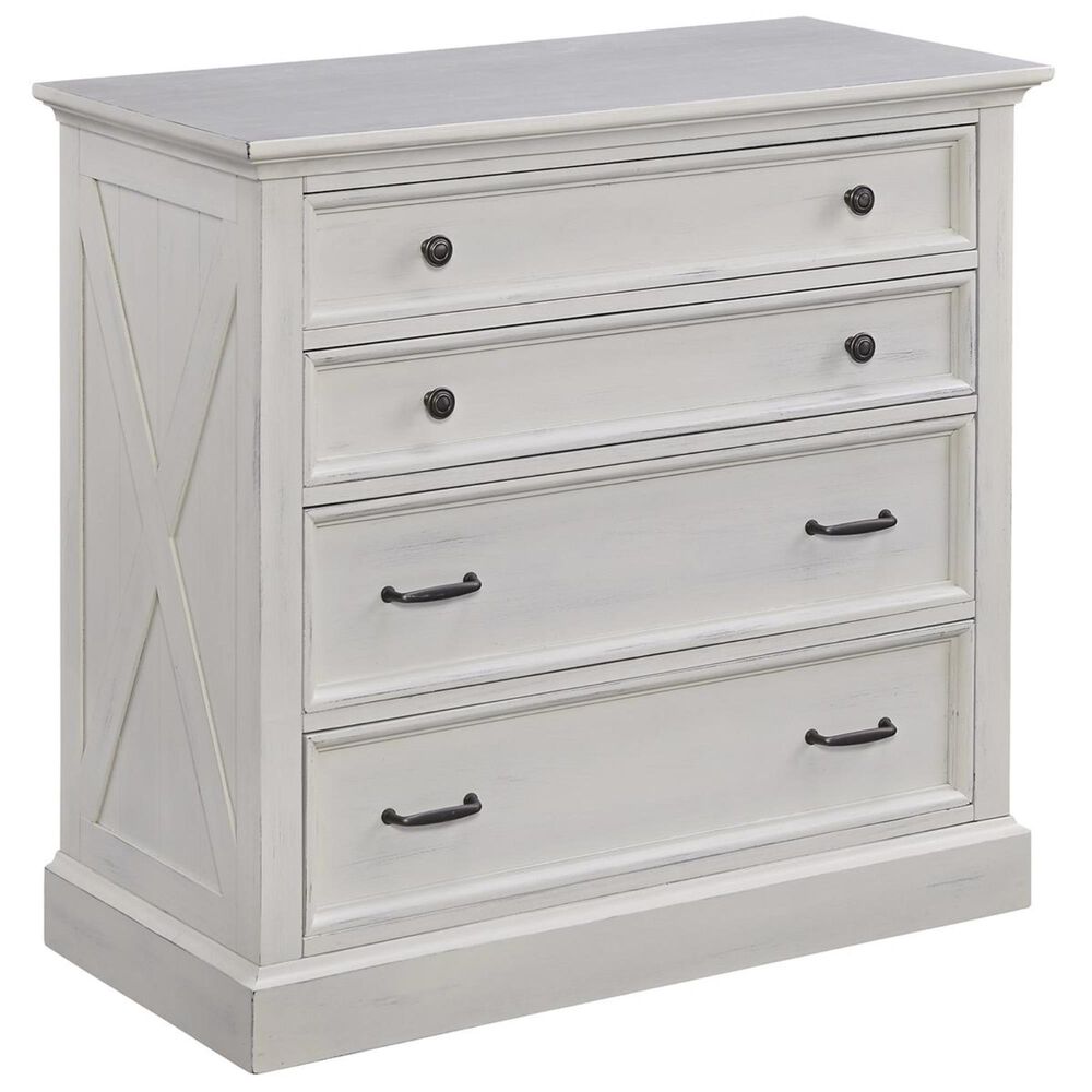 Homestyles Seaside Lodge 4 Drawer Chest in Hand Rubbed White, , large
