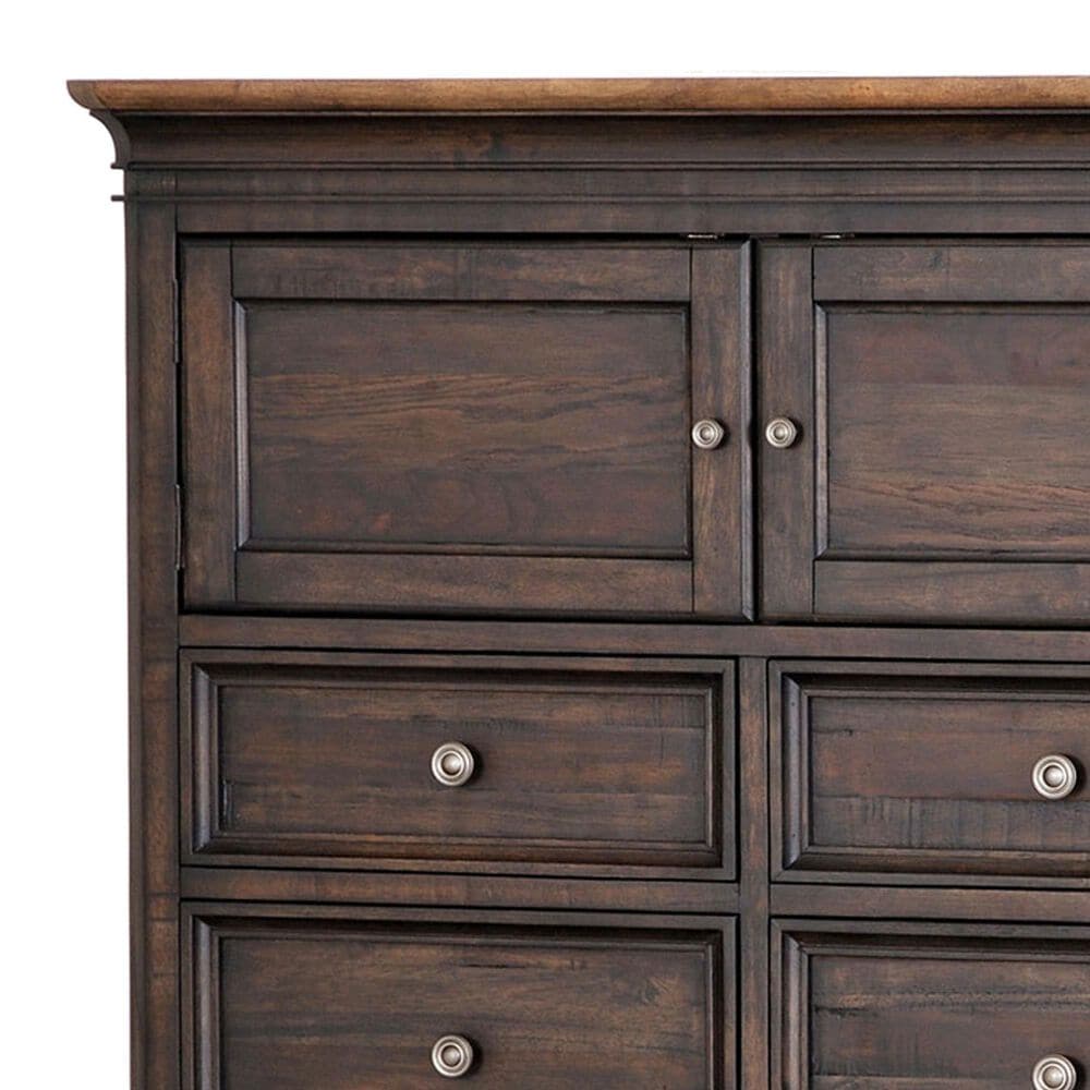 Napa Furniture Design Grand Louie 6-Drawer Dresser with 2-Door in Ebony and Wheat, , large