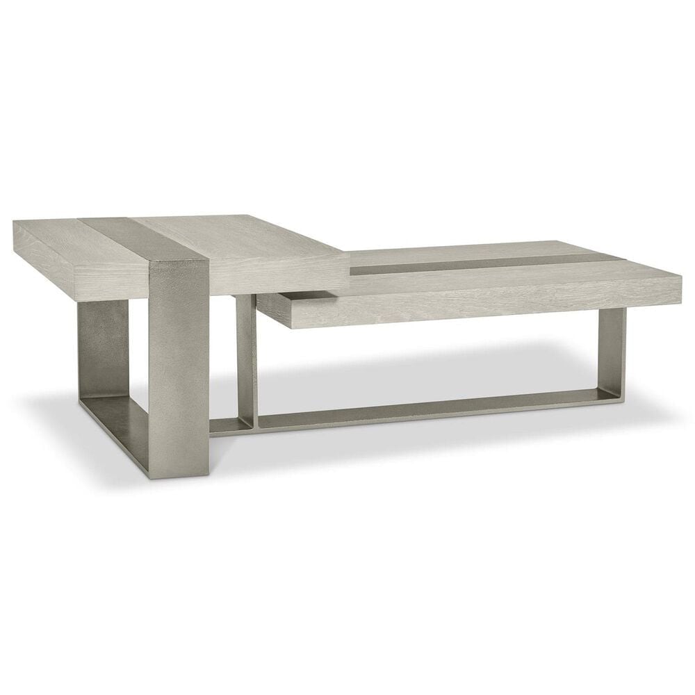 Bernhardt Tempo Cocktail Table in Larza and Satin Nickel, , large