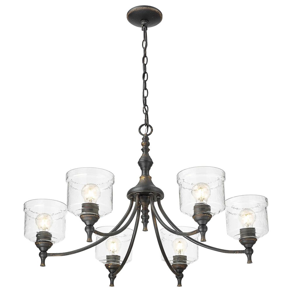 Golden Lighting Keating 6-Light Chandelier in Antique Black, , large