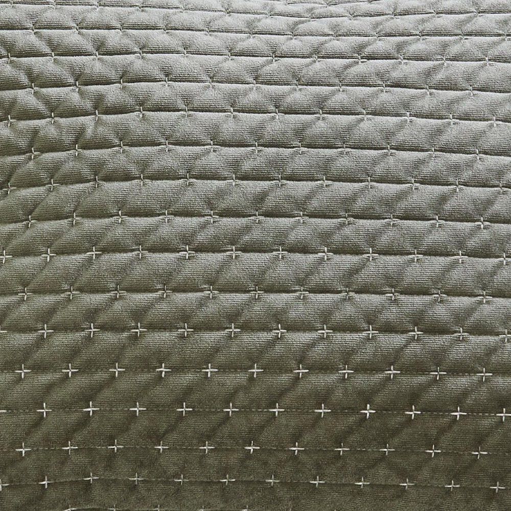 Levtex Velvet Stitch 3-Piece Full/Queen Quilt Set in Green, , large