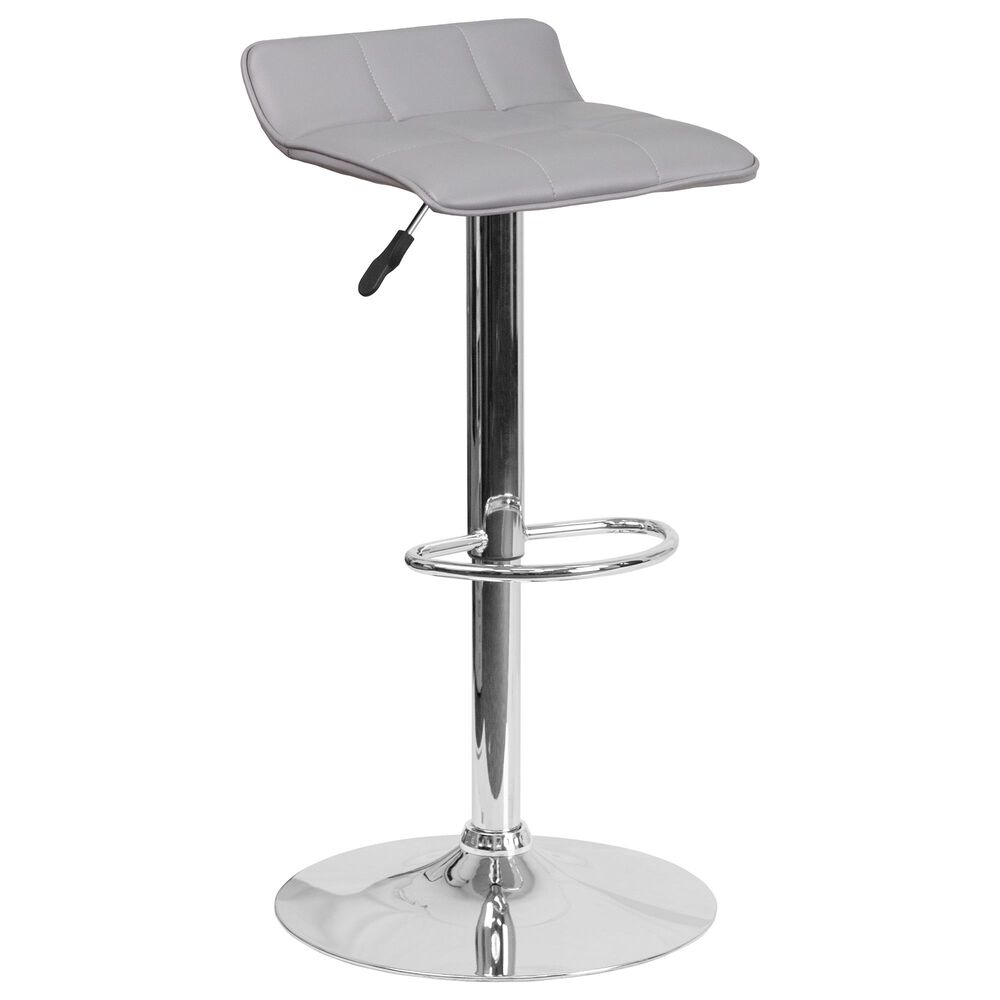 Flash Furniture Adjustable Height Barstool in Gray, , large