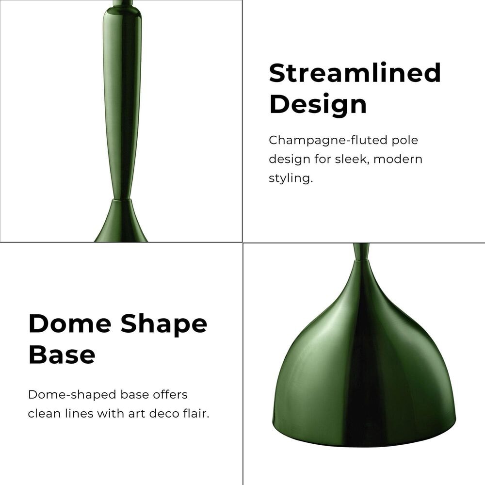 Furniture of America Gleam Round End Table in Polished Green, , large