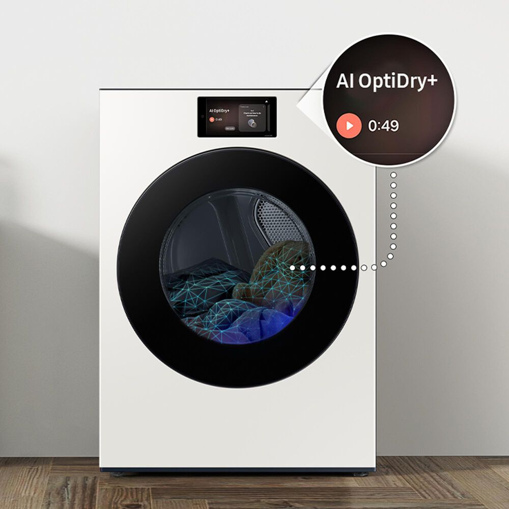 Samsung Bespoke 7.6 Cu. Ft. Ultra Capacity Front Load Electric Dryer with AI Home and AI OptiDry+ in Ivory, , large
