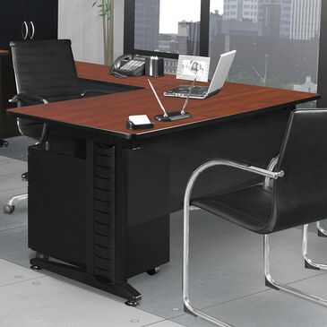 Regency Global Sourcing Fusion MLDS663042CH 66" L-Desk with Return in Cherry, , large
