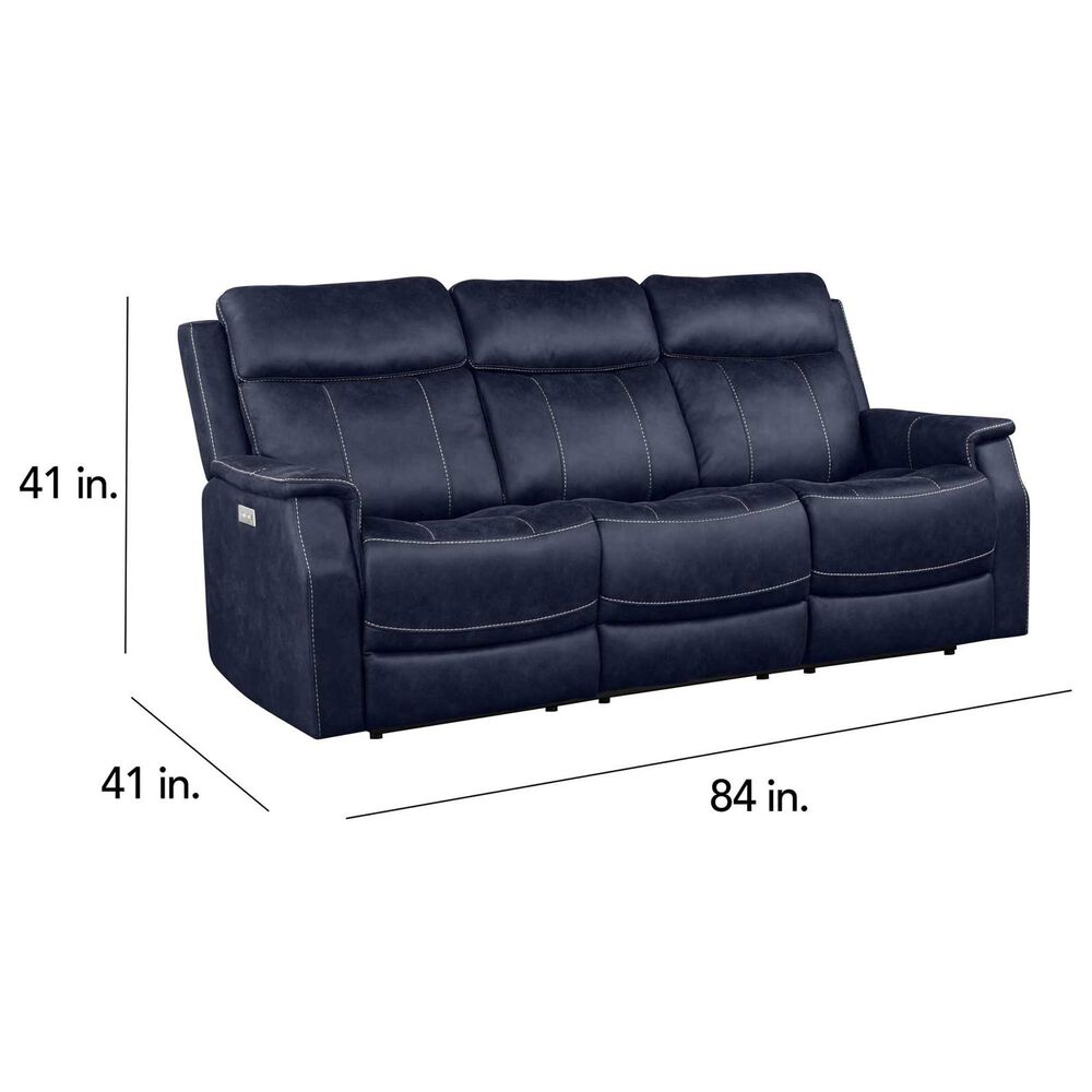 Steve Silver Valencia Power/Power Recliner Sofa in Ocean Blue, , large