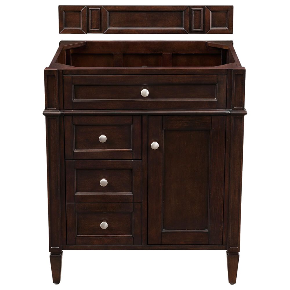 James Martin Brittany 30" Single Vanity Cabinet in Burnished Mahogany, , large