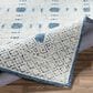 Surya Louvre Dark Blue, Cream and Pale Blue 10" x 14" Area Rug, , large