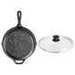 Lodge 10.25" Cast Iron Skillet with Glass Lid in Black and Clear, , large