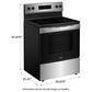 Whirlpool 5.3 Cu. Ft. Electric Range with Self-Cleaning in Stainless Steel, , large