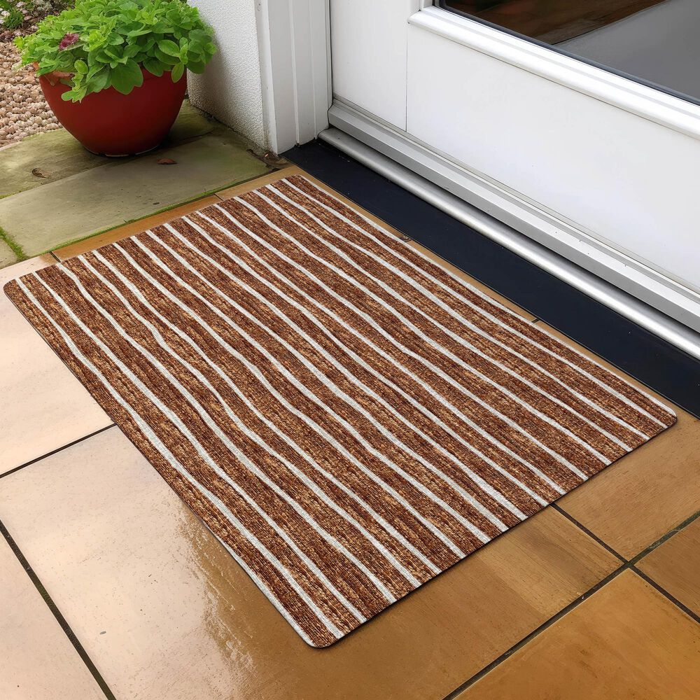 Dalyn Rug Company Laidley 1&#39;8&quot; x 2&#39;6&quot; Paprika Indoor/Outdoor Area Rug, , large