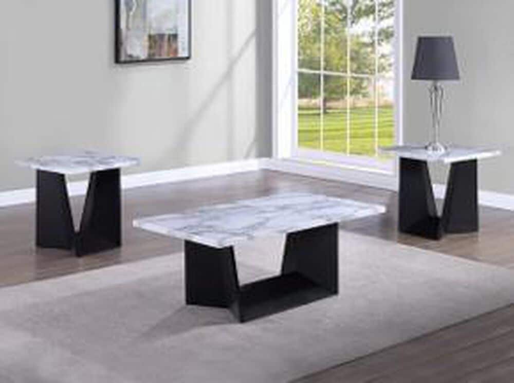 Crown Mark 3-Piece Occasional Table Set in Black , , large