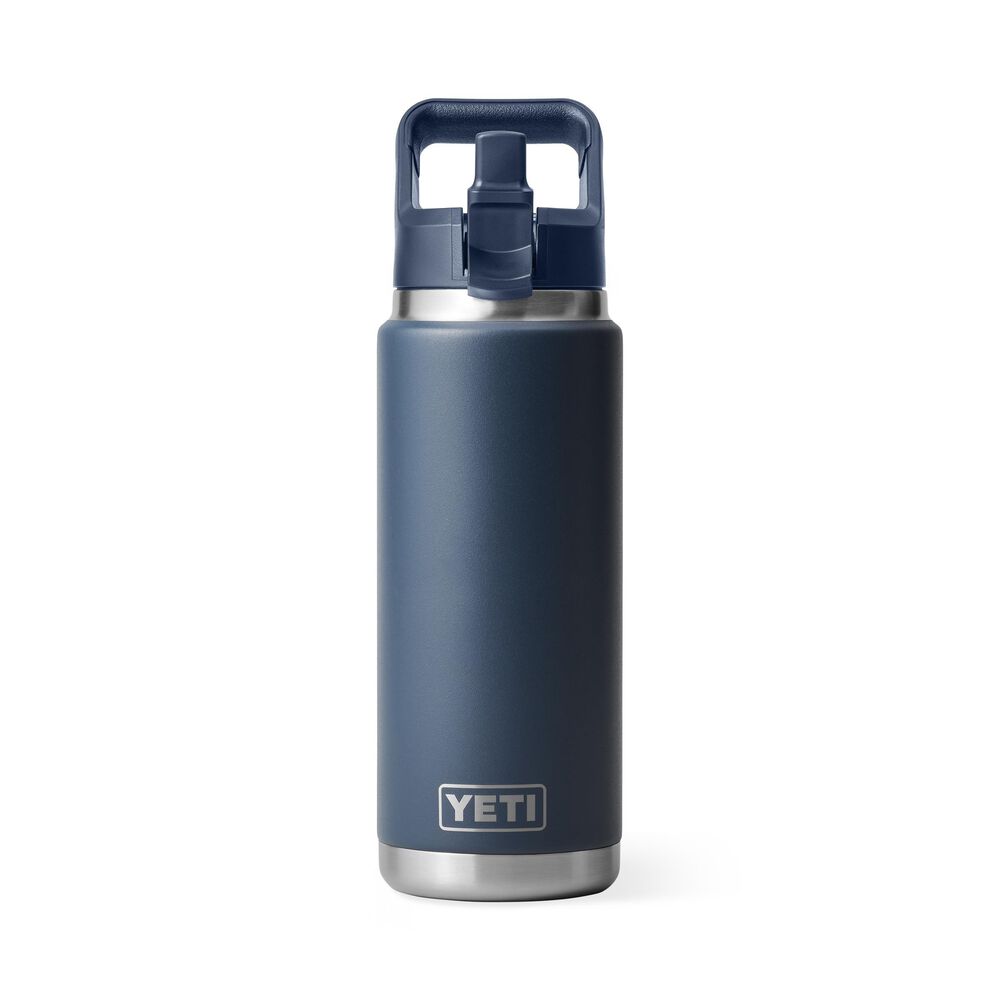 YETI Rambler 26 Oz Bottle with Straw Cap in Navy, , large