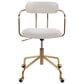 Lumisource Demi Task Chair with Cream Cushion in Gold, , large