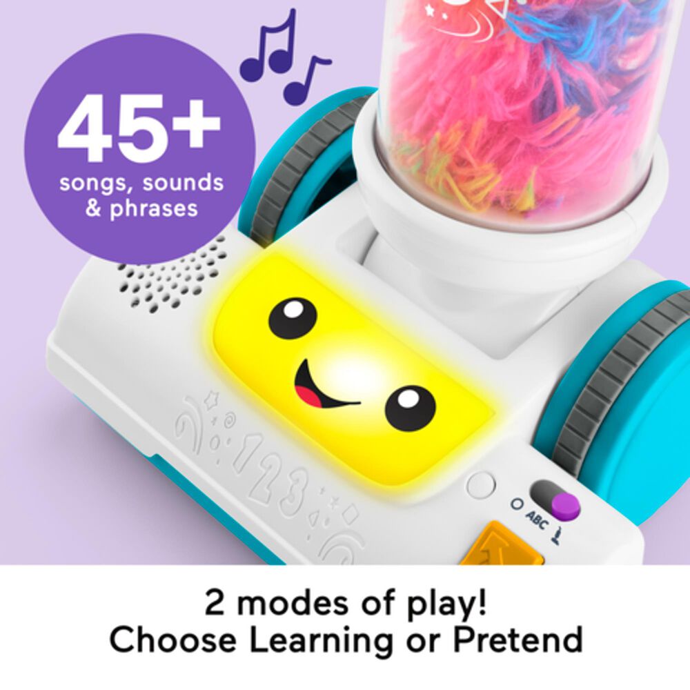 Fisher Price Laugh and Learn 2-In-1 Vacuum Toddler Electronic Learning Toy, , large