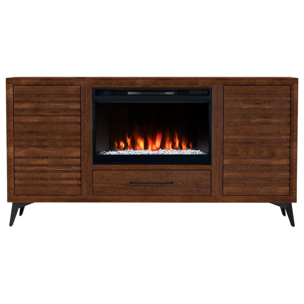 Legends Home Malibu 64" Fireplace Console in Bourbon, , large