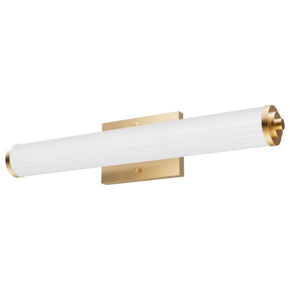 Hunter Holly Grove 24" 2-Light Vanity with Cased White Shade in Alturas Gold, , large