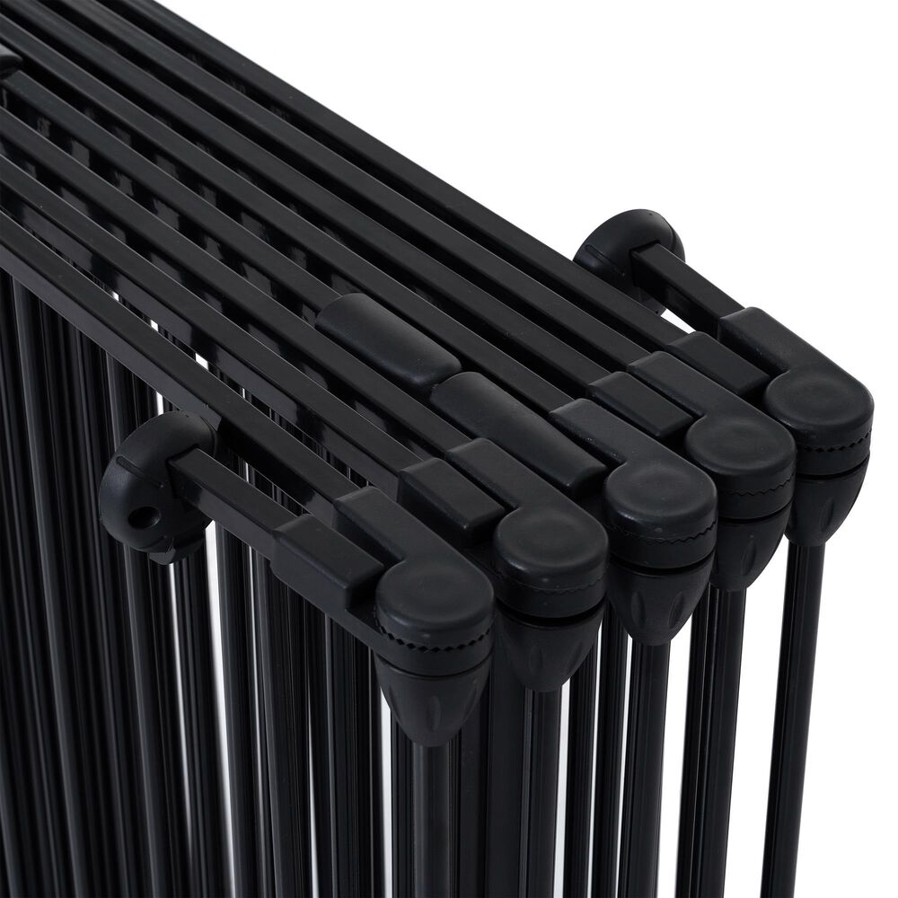 HOMLUX 8-Panel Adjustable Pet Gate in Black, , large