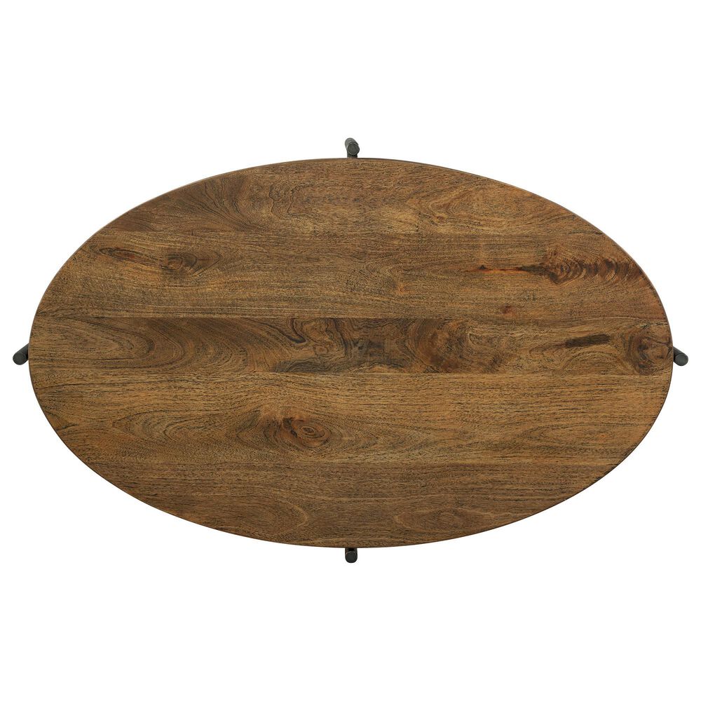 Hekman Bedford Park Oval Coffee Table in Brown and Black, , large