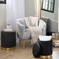 Lumisource Marla 2-Piece Nesting Ottoman Set in Black, , large