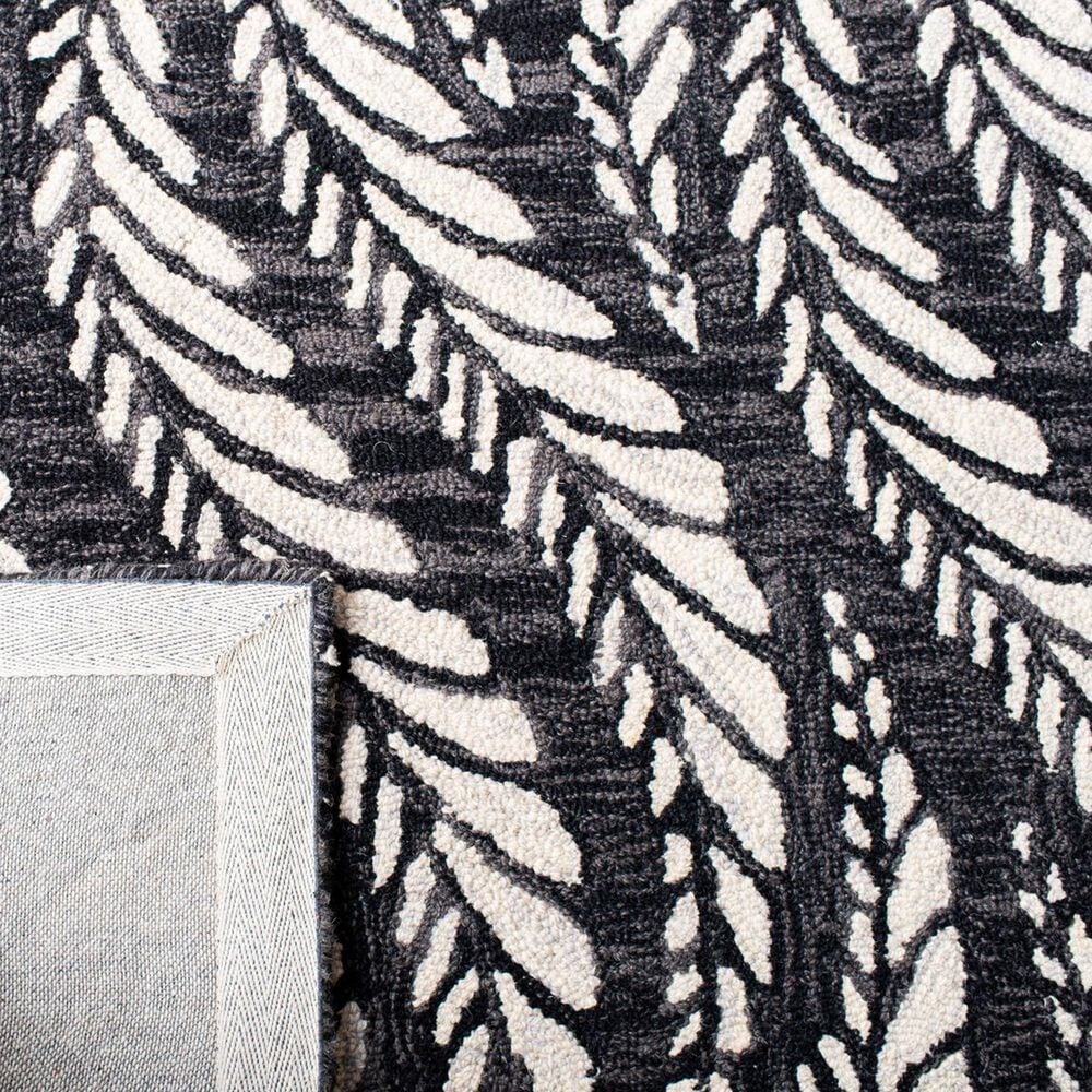 Safavieh Micro-Loop MLP170H 8&#39; x 10&#39; Charcoal and Ivory Area Rug, , large