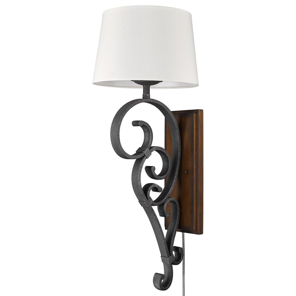 Golden Lighting Madera 1-Light Wall Sconce in Black, , large