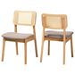 Baxton Studio Dannon Side Chair in Natural Oak and Light Brown (Set of 2), , large