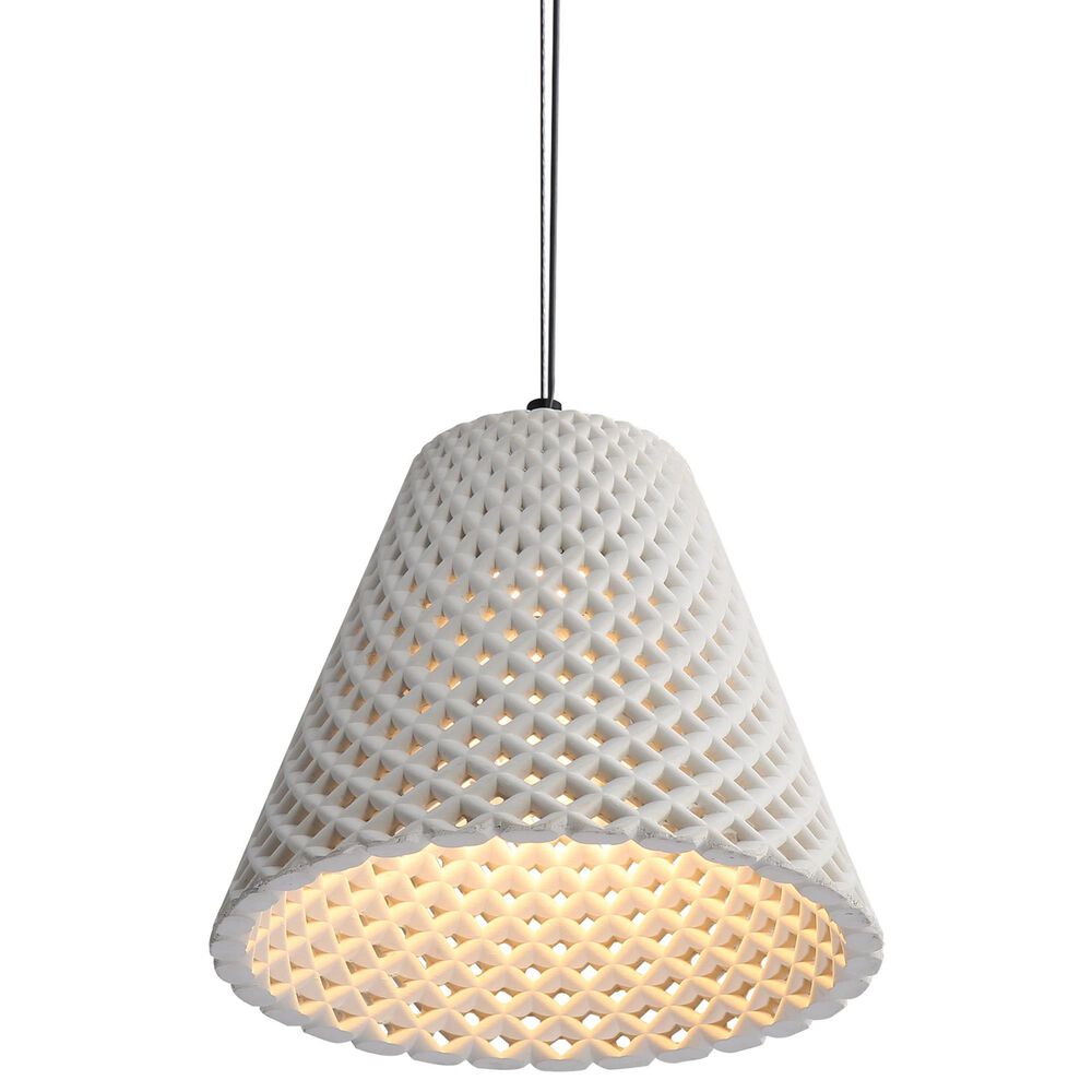 Golden Lighting Clarus 10" 1-Light LED Pendant in White Sandstone, , large