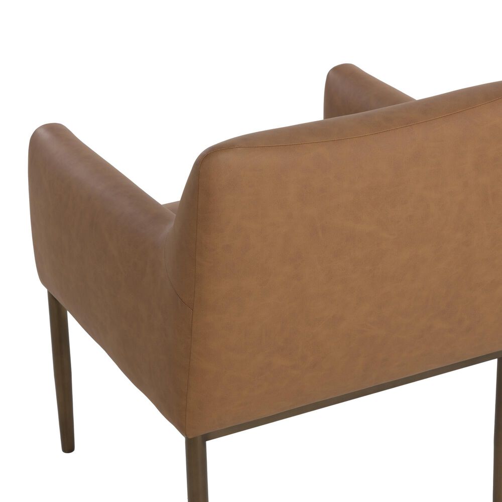 Club Collection By Sunpan Olea Arm Chair with Milliken Cognac Cushion in Bronze, , large
