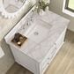 James Martin Vanities Lorelai 36" Single Vanity in Bright White with 3 cm Victorian Silver Quartz Top, , large