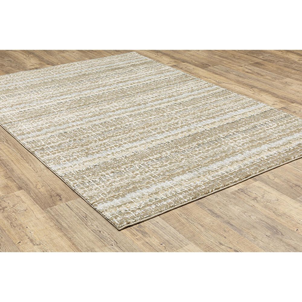 Oriental Weavers Atlas Stripe 747E0 5'3" x 7'3" Ivory and Gray Area Rug