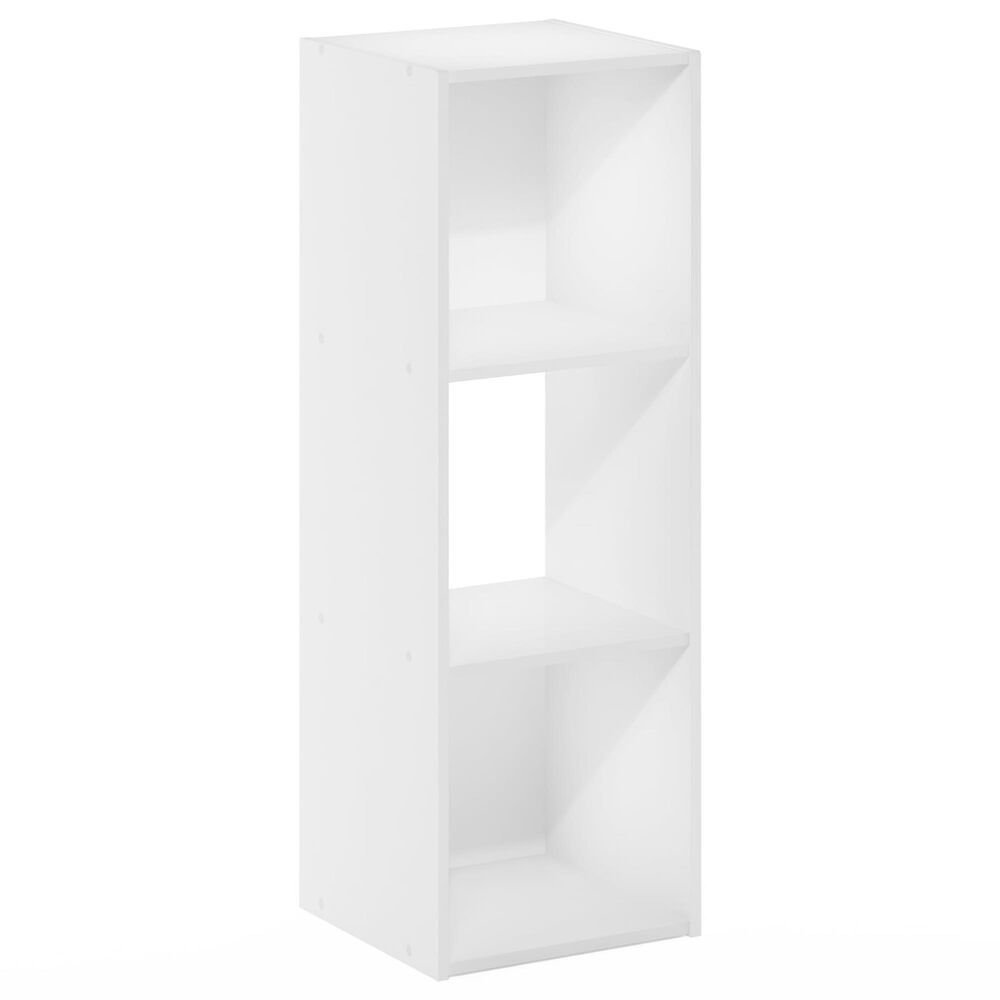 HOMLUX 3-Cube Open Shelf Bookshelf in White, , large
