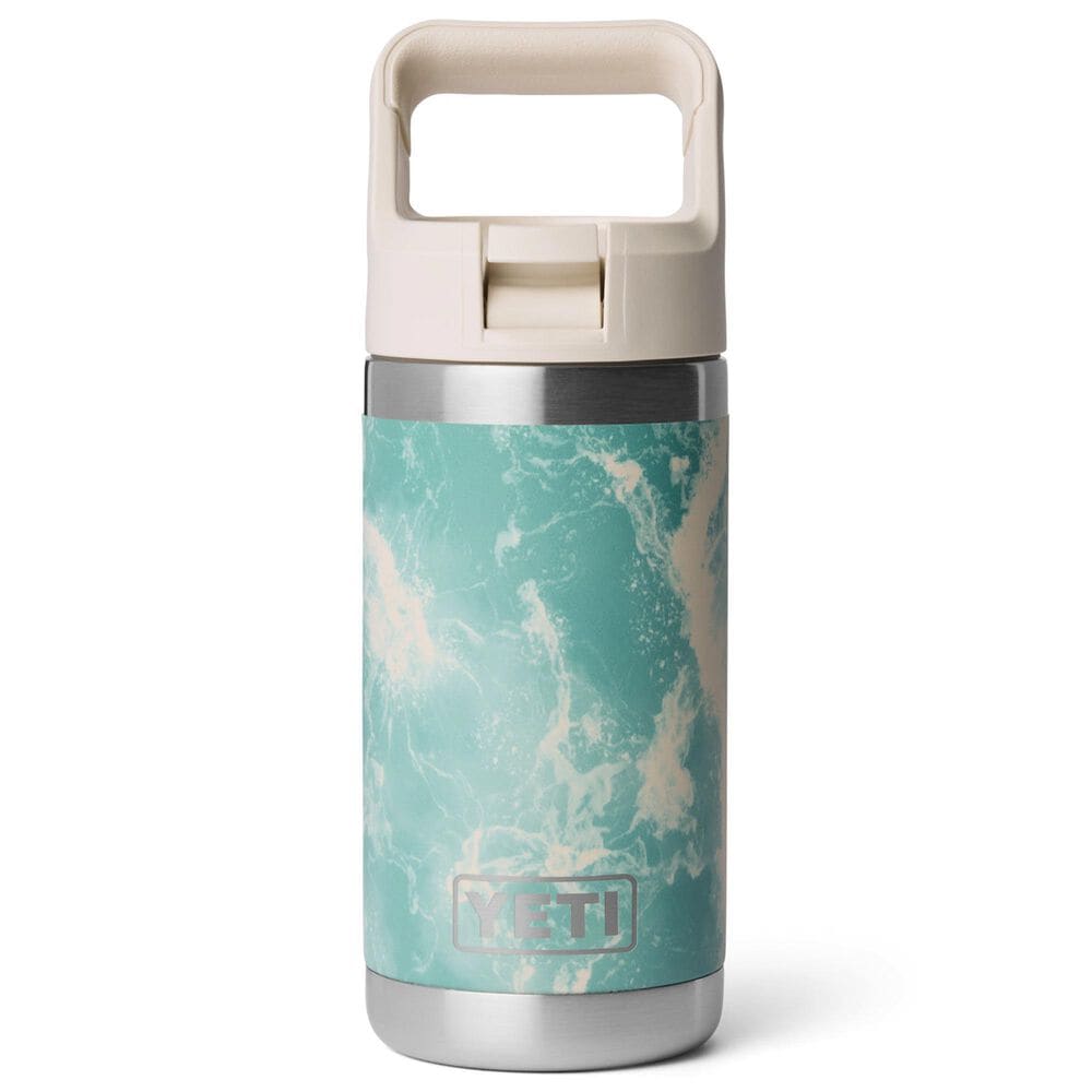 YETI Rambler Jr. 12 Oz Kids Water Bottle with Color-Matched Straw Cap in Sea View, , large