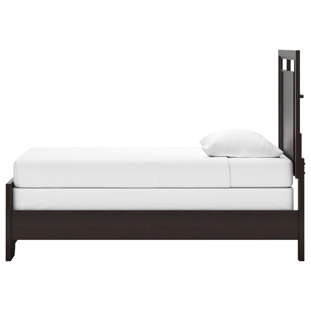 Ashley Covetown Twin Panel Bed in Dark Brown, , large