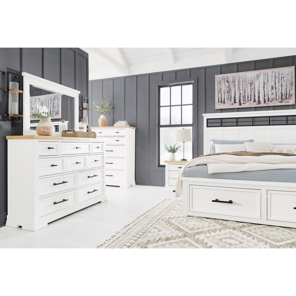 Ashley Ashbryn Dresser Mirror in White, , large