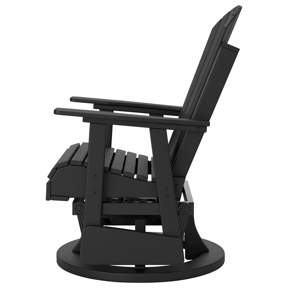 Ashley Hyland Wave Swivel Glider Chair in Black, , large