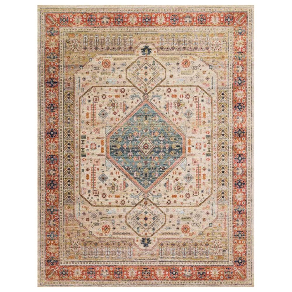 Magnolia Home Graham GRA-03 7"10" x 10" Persimmon and Antique Ivory Area Rug, , large