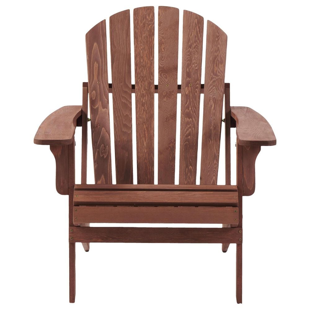 Hearth and Haven Oversize Outdoor Folding Adirondack Chair in Coffee, , large