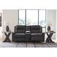 Ashley Mackmenville Manual Double Reclining Loveseat with Console in Carbon, , large