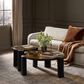 Four Hands Rover Nesting Table in Amber Cast Glass and Black Antique, , large